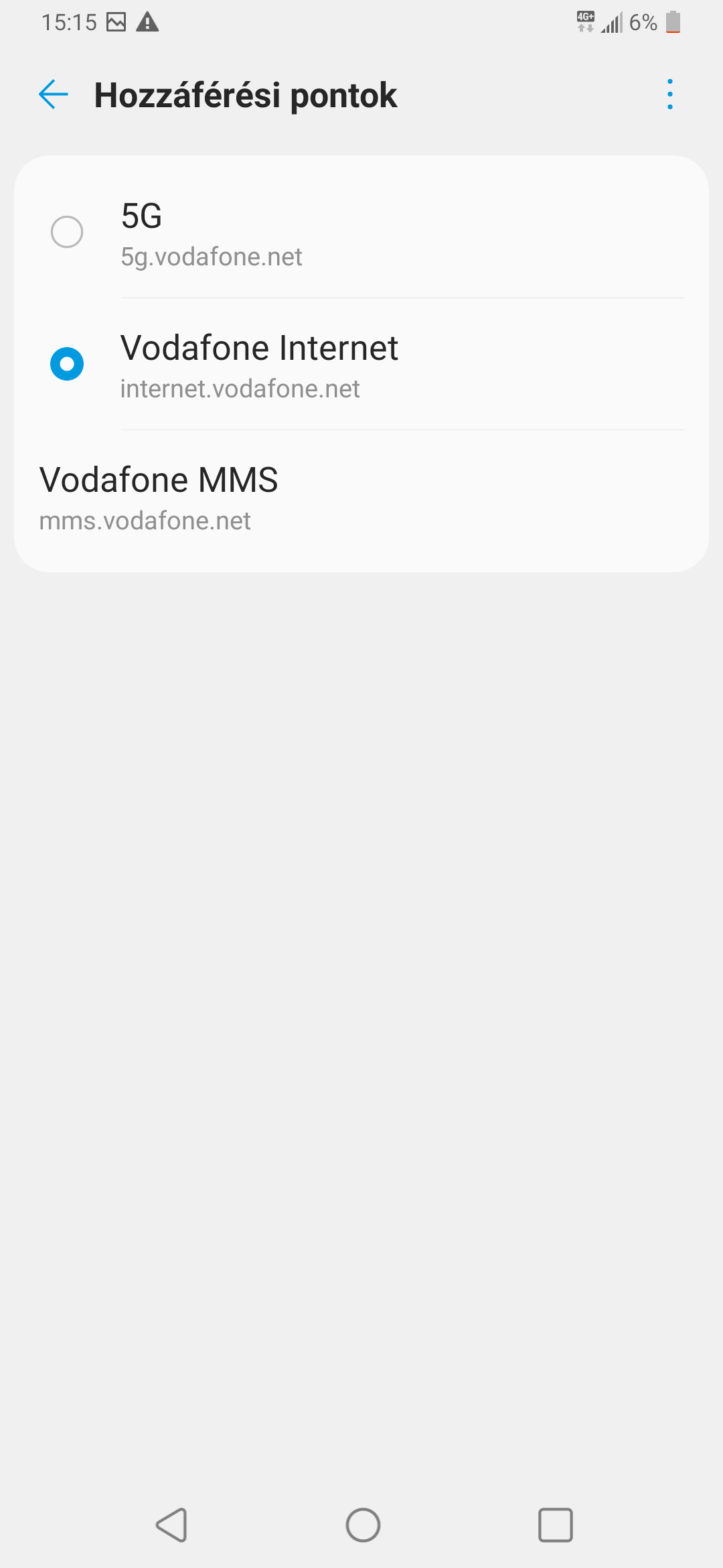 Adathálózati Szolgáltatás Vodafone